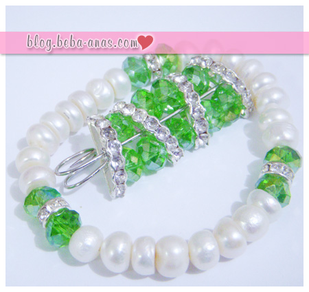 pearl bracelet hijau