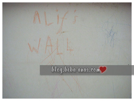 A Wall just for Alif!! Wall of Creativity..