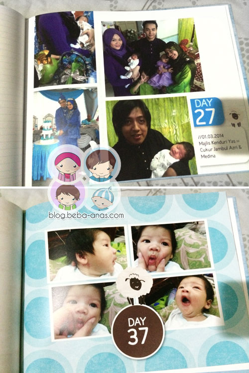 Azri's First 50 days photobook - day 27 and 37