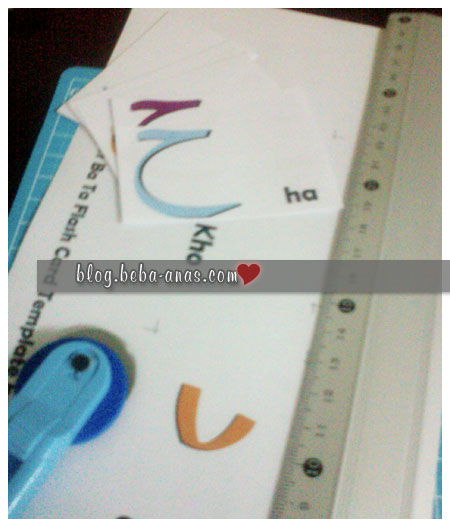 alif ba ta - diy flash card-potong