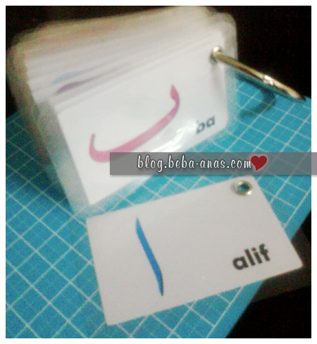 eyelet and ring to secure the cards