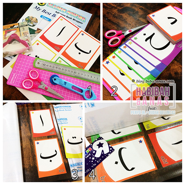 make your own alif ba ta flash card tutorial