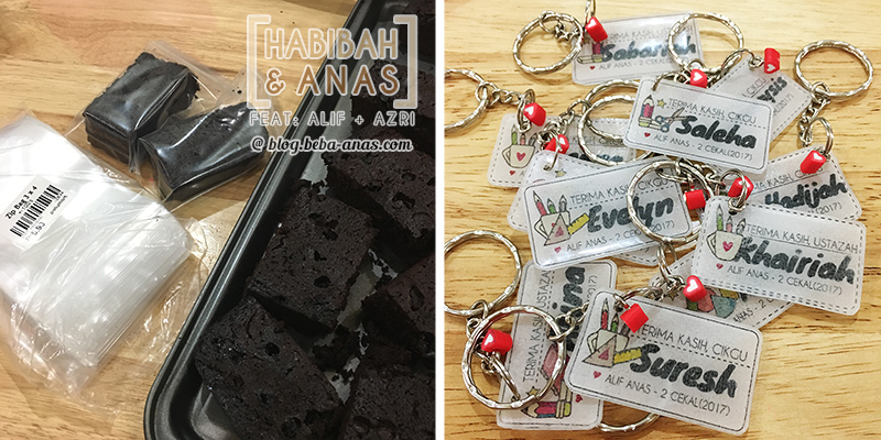 hadiah hari guru - brownies dan keychain